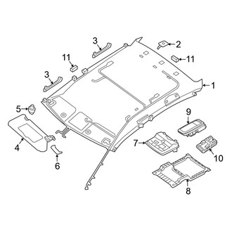 Nissan OE - Roof - Interior Trim (W/O Panoramic Sunroof)