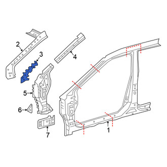 Nissan OE - Left Lower Body A-Pillar Reinforcement