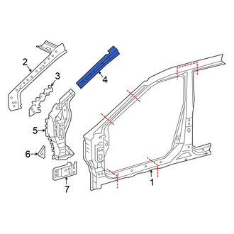 Nissan OE - Left Lower Body A-Pillar Reinforcement
