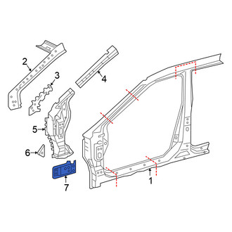 Nissan OE - Left Body A-Pillar Reinforcement Plate