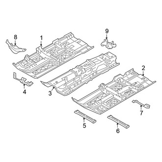 Nissan OE - Pillars, Rocker & Floor - Floor & Rails