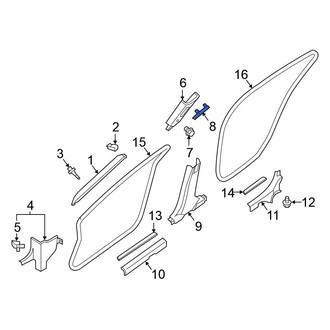 Nissan OE - Body B-Pillar Trim Panel Cap