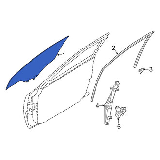 Nissan OE - Rear Left Door Glass