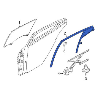 Nissan OE - Rear Left Vent Window Assembly