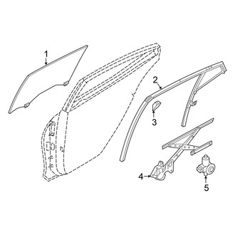Nissan OE - Rear Door - Glass & Hardware