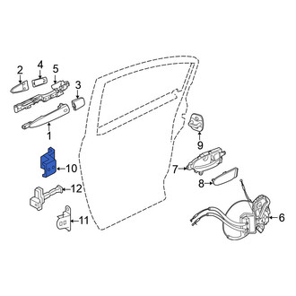 Nissan OE - Rear Left Upper Door Hinge