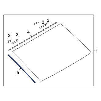 Nissan OE - Back Glass Reveal Molding Seal