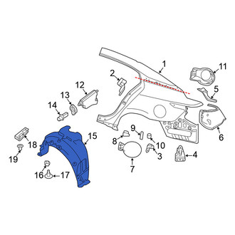 Nissan OE - Rear Left Quarter Panel Splash Shield