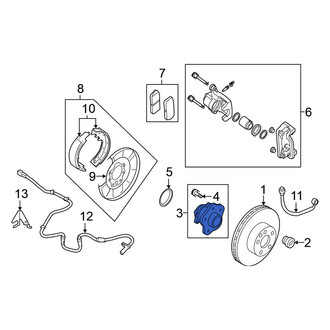 Nissan OE - Rear Wheel Bearing and Hub Assembly