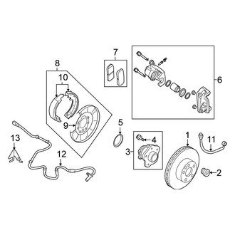 Nissan OE - Rear Suspension - Brake Components
