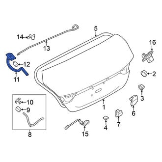 Nissan OE - Rear Left Deck Lid Hinge
