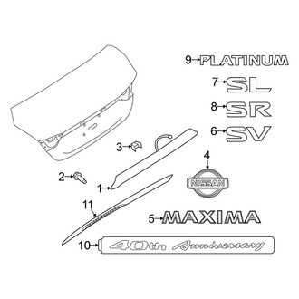 Nissan OE - Trunk Lid - Exterior Trim