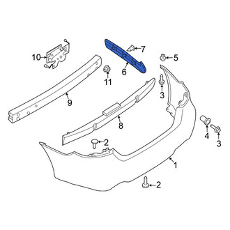 Nissan OE - Rear Left Bumper Cover Support Rail