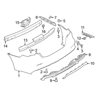 Nissan OE - Rear Bumper - Bumper & Components
