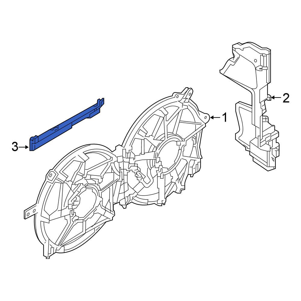 Nissan OE 215786CA0A - Front Right Upper Radiator Support Baffle
