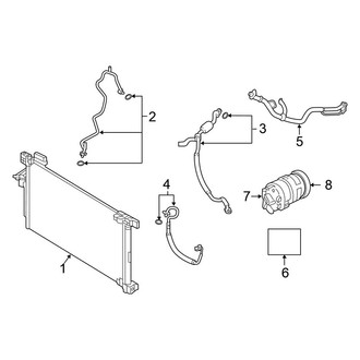 Nissan OE - Air Conditioner & Heater - Condenser, Compressor & Lines