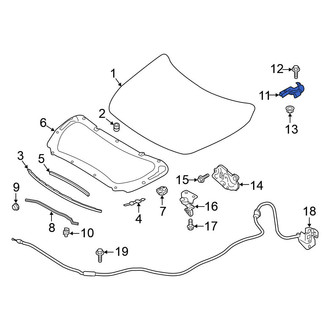 Nissan OE - Front Right Hood Hinge