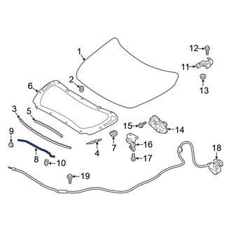 Nissan OE - Front Hood & Trunk Prop Rod