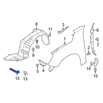 Nissan OE - Front Left Fender Liner Extension