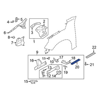Nissan OE - Front Center Floor Side Rail