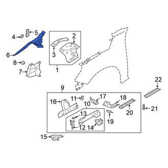 Nissan OE - Front Left Fender Apron Reinforcement