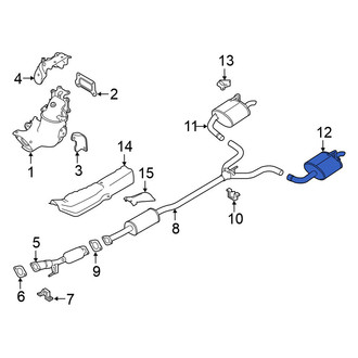 Nissan OE - Left Exhaust Muffler