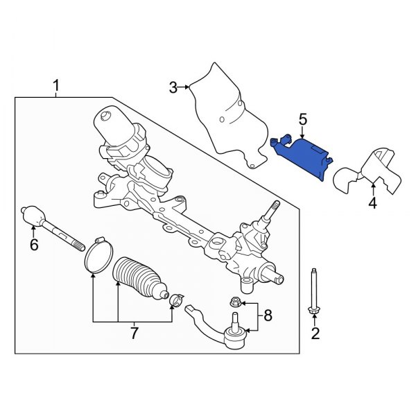 Rack and Pinion Heat Shield