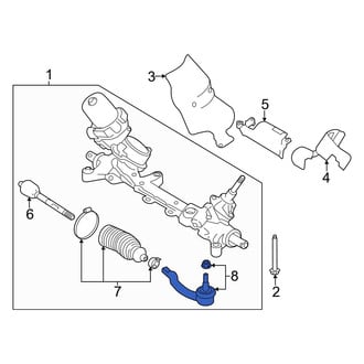 Nissan OE - Right Outer Steering Tie Rod End