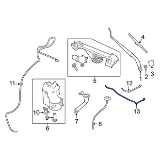 Nissan OE - Front Left Windshield Washer Nozzle