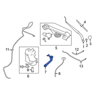 Nissan OE - Front Washer Fluid Reservoir Filler Pipe