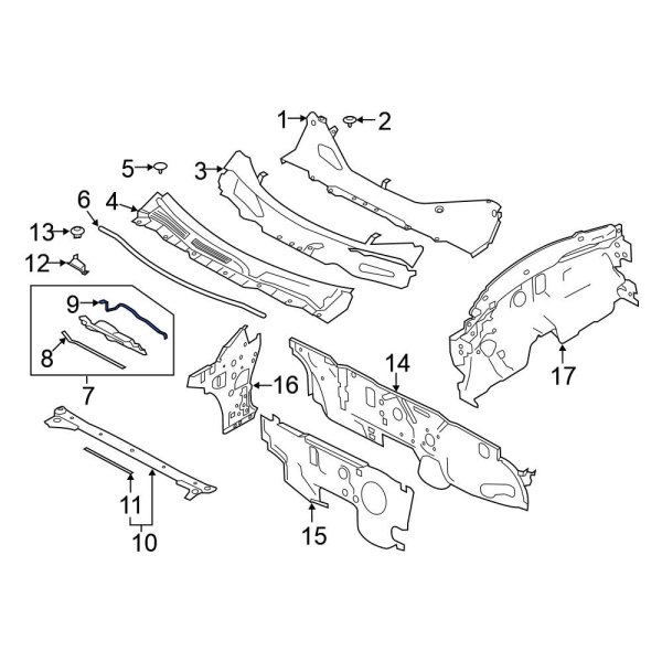 Cowl Panel Reinforcement Seal