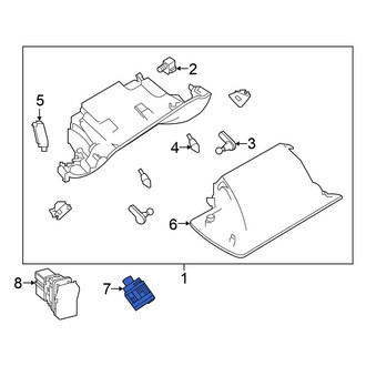 Nissan OE - Front Glove Box Lock Kit