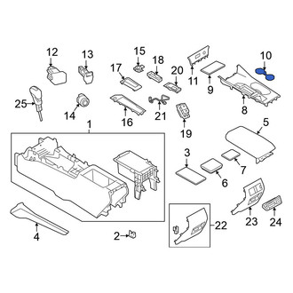 Nissan OE - Center Front Console Mat