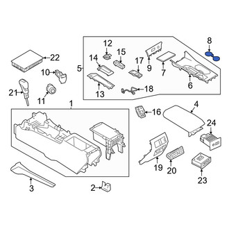 Nissan OE - Center Front Console Mat