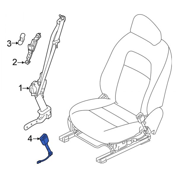 Seat Belt Receptacle