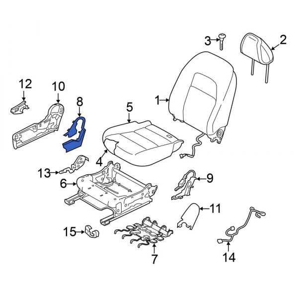 Seat Back Recliner Adjustment Mechanism Cover