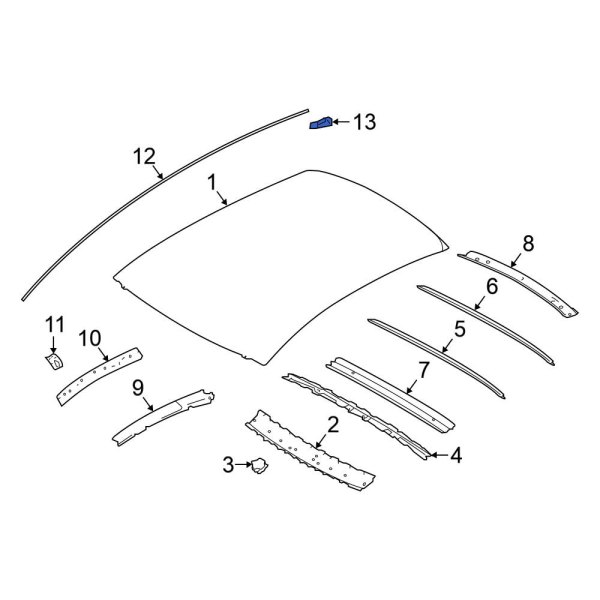 Roof Drip Molding Clip