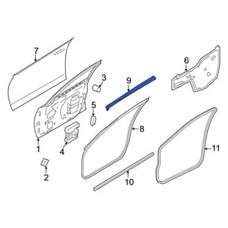 Nissan OE - Front Left Door Window Belt Weatherstrip