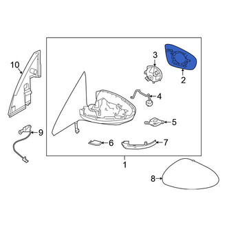 Nissan OE - Front Right Door Mirror Glass