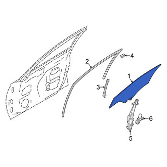 Nissan OE - Front Left Door Glass