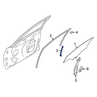 Nissan OE - Front Left Window Regulator Guide
