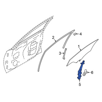Nissan OE - Front Left Window Regulator