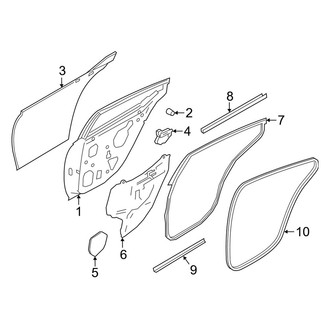 Nissan OE - Rear Door - Door & Components