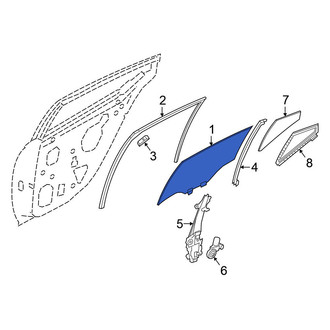 Nissan OE - Front Left Door Glass