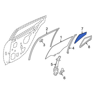 Nissan OE - Rear Left Vent Window Assembly