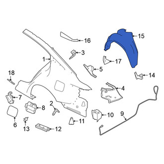 Nissan OE - Rear Left Quarter Panel Splash Shield