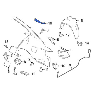 Nissan OE - Rear Left Body C-Pillar Molding