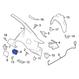 Nissan OE - Rear Left Fuel Filler Housing