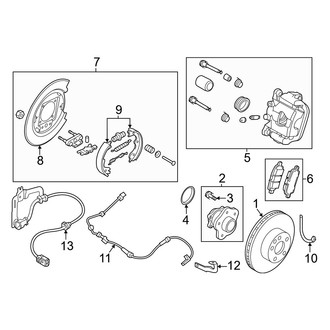 Nissan OE - Rear Suspension - Brake Components (FWD)