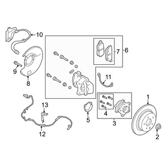 Nissan OE - Rear Suspension - Brake Components (AWD)